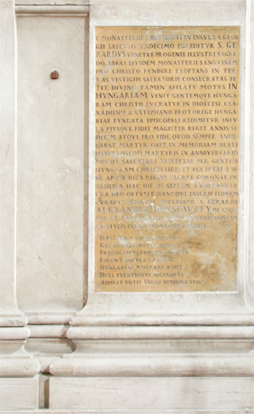 Commemorative tablet, S Gerardus
